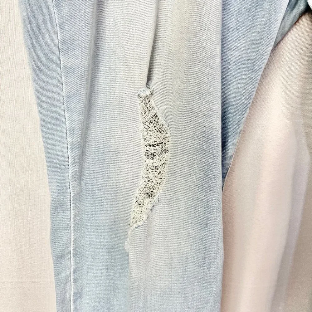Arizona Light Blue Wash Distressed Super Skinny Jeans 24 - Picture 4 of 5